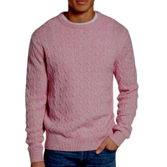 Vineyard Vines Men's Merino Wool Cashmere Classic Cable Crewneck Sweater, Large - Picture 1 of 8
